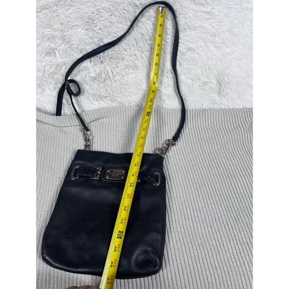 Michael Michael Kors Crossbody Bag Womens Small Black Pebbled Leather Chain - Picture 16 of 16